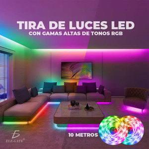 <strong>RGB</strong> <strong>LED</strong> Strip Light With 5M Control With Plug Bright Colors Adhesive Chip