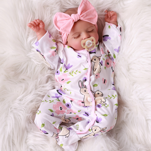 Babeside 20 ''Cuerpo de tela Muñeca Reborn Cabeza pintada Piel blanca Chica Rosalie OEM Personalizable - Product Image 3