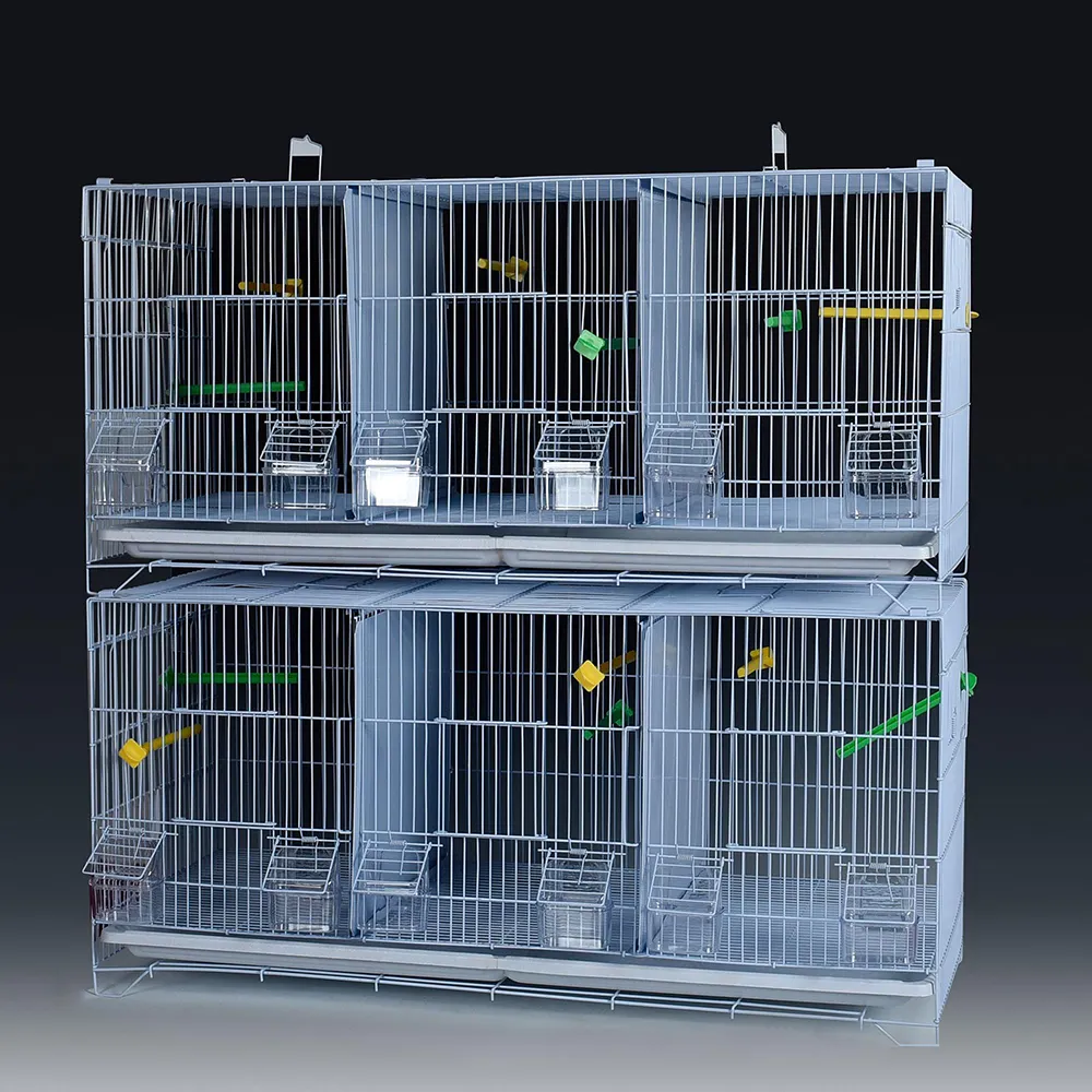 Vente en gros de perroquet de luxe, offre spéciale, grande cage à oiseaux, fournitures de nidification pour animaux de compagnie en acier inoxydable