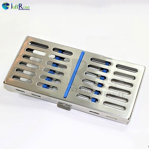 סיטונאי נירוסטה שיניים עיקור תיבת כירורגי Autoclavable עיקור מתלה שיניים חיטוי מגש