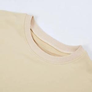 Nefes kadın açık renk moda katı özel Autumn sonbahar O boyun T Shirt ve kısa eşofman setleri - Product Image 3