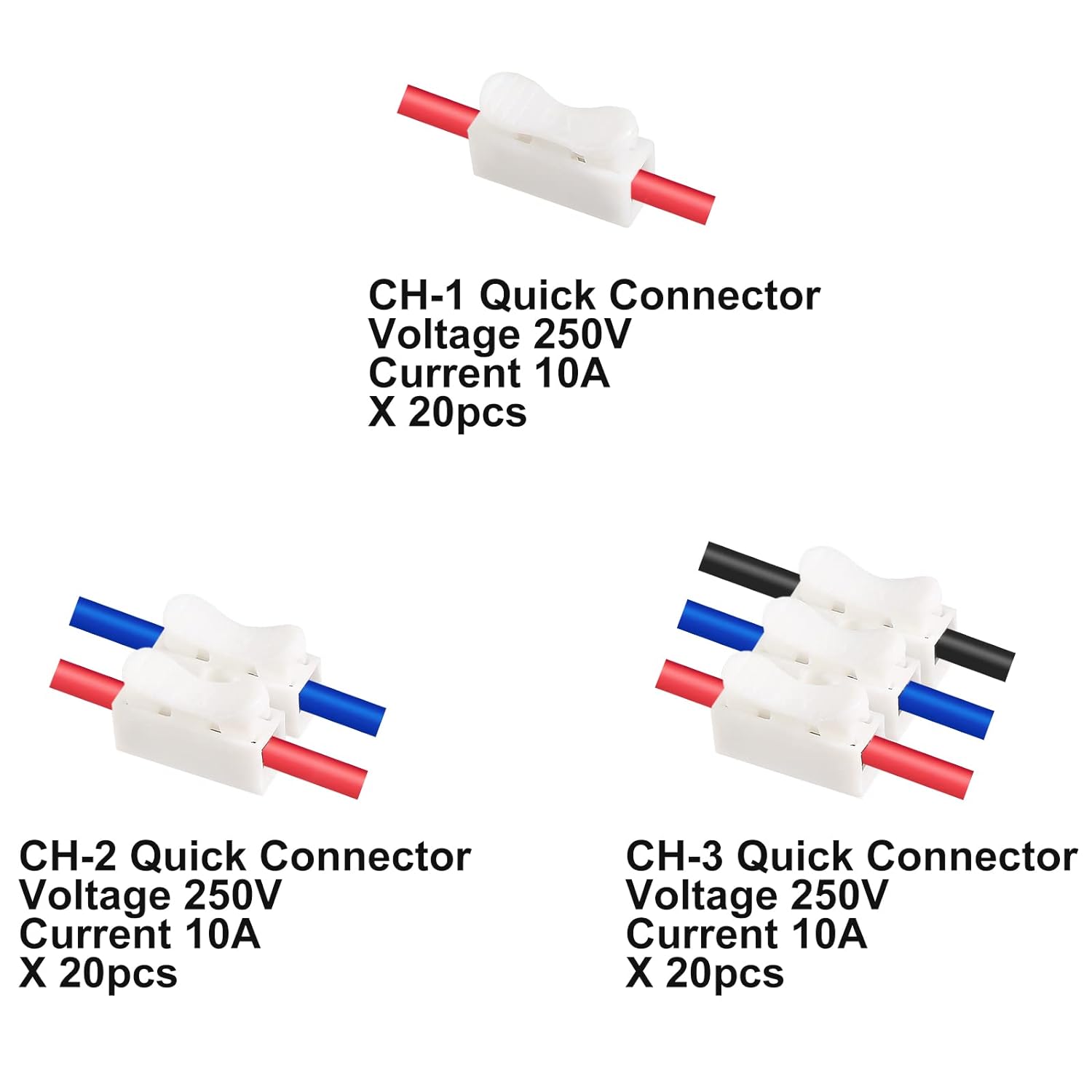 20pcs CH1+20PCS CH2+20PCS CH3/BOX