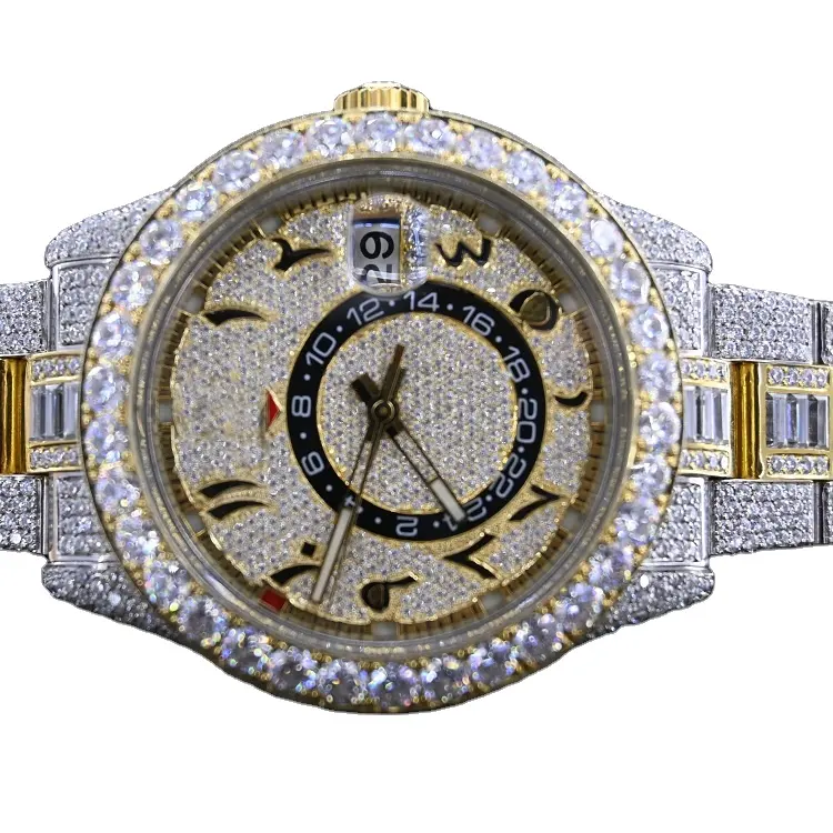 Nueva colección Iced Out Style VVS Clarity Diamond Watch para regalar propuesta disponible a un precio asequible