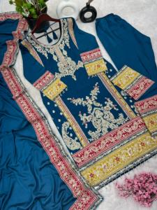 Dikişli hint pakistan Salwar Kameez Plazo toptan en düşük fiyat takım elbise seti hindistan etnik geleneksel giyim Palazo Shalwar seti - Product Image 5
