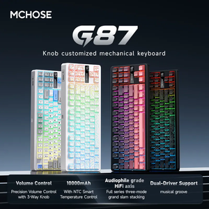 MCHOSE G87 özelleştirilmiş mekanik oyun klavyesi kablosuz/2.4G/mavi diş üç modlu bağlantı HiFi tam anahtar sıcak fiş oyunları - Product Image 2