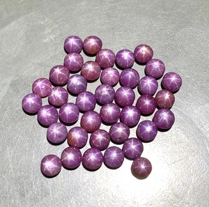 Ruby Star Cabochon 5 mm-10mmラウンドシェイプジュエリー作り宝石ミックスサイズ7月誕生石癒し石
