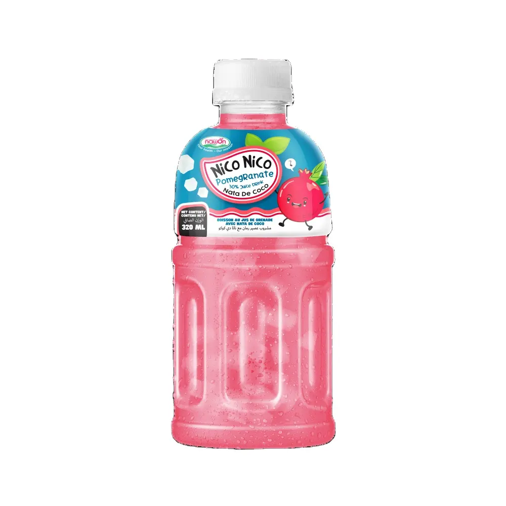 Campione gratuito 325ml NAWON Nata de Coco bevanda succo di frutta con gelatina Nata de Coco fragola produttore di bevande OEM/ODM