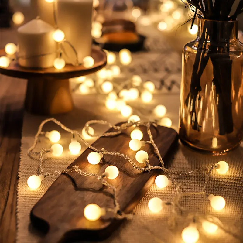 led outdoor camping light ball star string light flashing christmas holiday garden decoration light