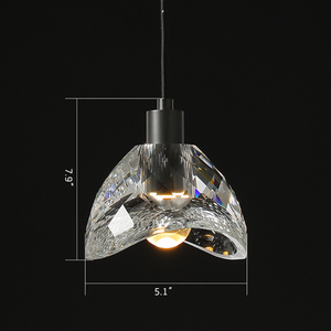 Oem bán buôn hiện đại duy nhất đầu K9 pha lê treo ánh sáng mỹ đơn giản phòng ngủ phòng ăn trang trí nội thất LED <span class=keywords><strong>Einstein</strong></span> Mặt dây chuyền đèn - Product Image 2