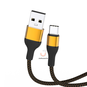 Wholesale Juhuaxin Braided Fabric Cable Fast Charging Tinned Copper Core Type C to Type C for Sam Hua <strong>Red</strong> OP Iph - Product Image 5