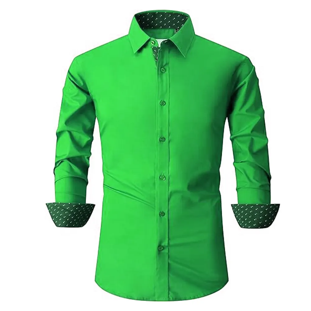 Personalizado 100% algodón Slim Fit Classic Fit Venta al por mayor Camisas de vestir de gran tamaño Camisas de oficina casuales Más tendencias en EE. UU.