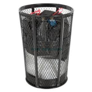 Casa e Escritório Recipiente de Resíduos Best Selling Forma Redonda Galvanizado Tin Storage Waste Bin & Can Best Selling Household Clean Bin