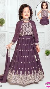 现成设计师Georgette <span class=keywords><strong>Lehenga</strong></span> <span class=keywords><strong>Choli</strong></span>儿童女孩印度开斋节派对装