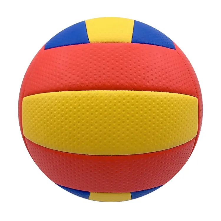Pelota de voleibol OEM, tamaño oficial 5, pelota de voleibol de playa personalizada, Voleibol laminado de cuero Pu de Pvc