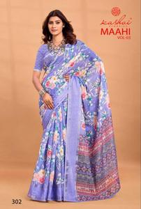Kashvi oluşturma keten Saree üreticisi hindistan toptan Vol 3 Maahi Sarees hint ve pakistan giyim - Product Image 6