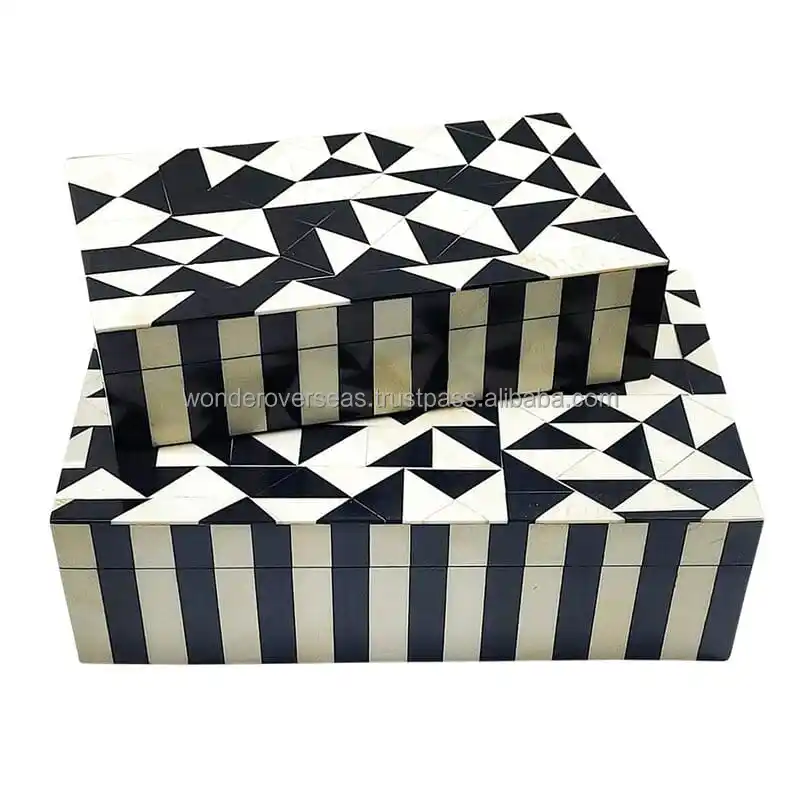 2 Set Box Wit En Zwart Best Design Bot Inlay Juwelendoos Door Verwondering In Het Buitenland