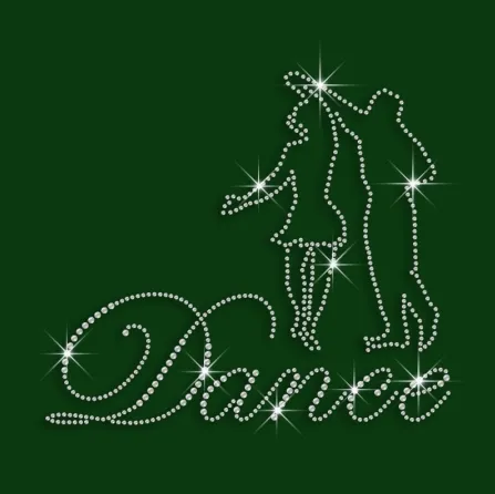 Produit Offre Spéciale Petits Conceptions De Transfert De Strass Conceptions De Danse De Transfert De Chaleur De Strass