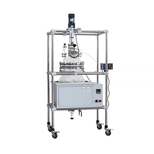化学混合反応器10L 50L,実験室球形ガラス反応器 - Product Image 1