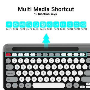 IGH calidad 98 Keys 2,4Hz Wireless 5.5.0 Keyboard omomputer eyeyboard Round eyeycap Multi evevices con Slot para Win/iOS/ndroid