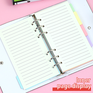 New A5 Student <strong>Notebook</strong> Hardcover with Detachable Binder Four Kinds of Inner Pages and Pockets Leather Cover <strong>Notebook</strong> - Product Image 5