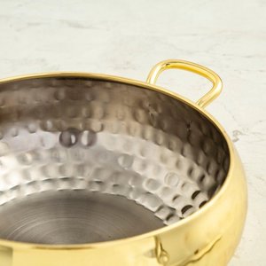 镀金银盖火锅砂锅锤豪华设计婚礼上菜新品低价食品取暖器供应商