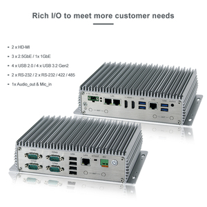 Vendita calda I5-1235U Mini PC Win10 Mini Computer Linux Wifi 4 * lan 8 * USB Mini Pc Fanless Computer incorporato