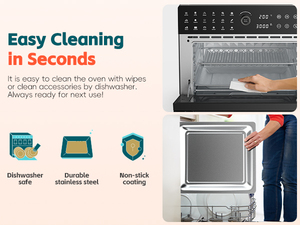 Friggitrice ad aria forno tostapane combinato, 18 funzioni di cottura e comandi digitali finitura in acciaio inossidabile, capacità 32QT - Product Image 5