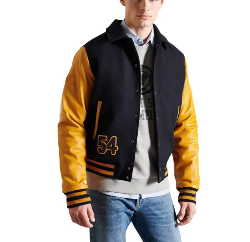 Top venta precio barato personalizado Letterman cuero manga béisbol High School Varsity chaqueta para los hombres