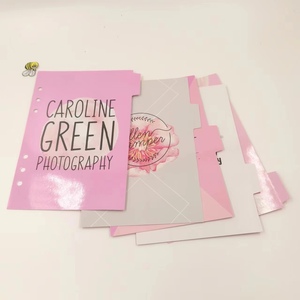 Personalizado A5 Divisor Planificador Cuadernos Accesorio 6 Agujeros Carpeta Índice Papel personalizado impreso papel índice divisor