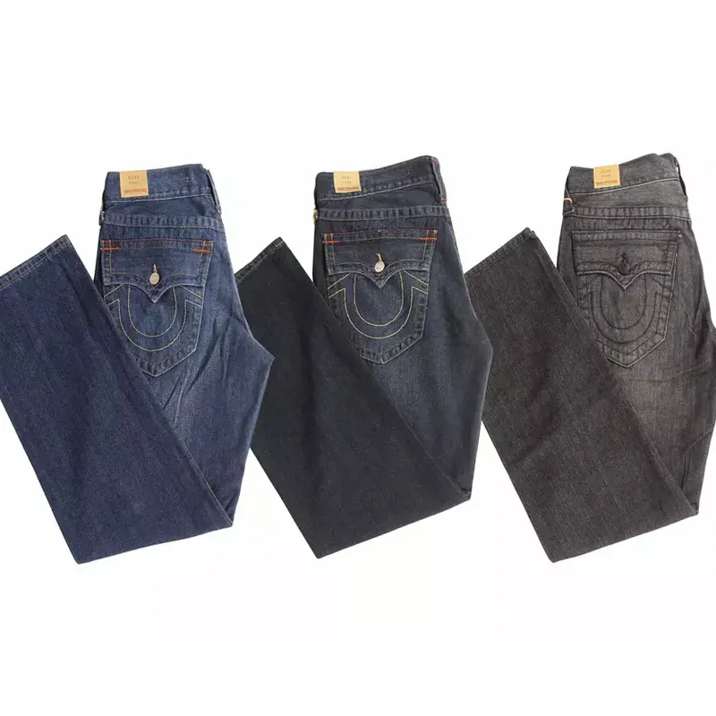 Individuelle bunte OEM Herren Denim Jeans waren günstig auf lager Los 2 Stil Herren Denim Jeans Hosen Mode Jeans Hosen für Damen
