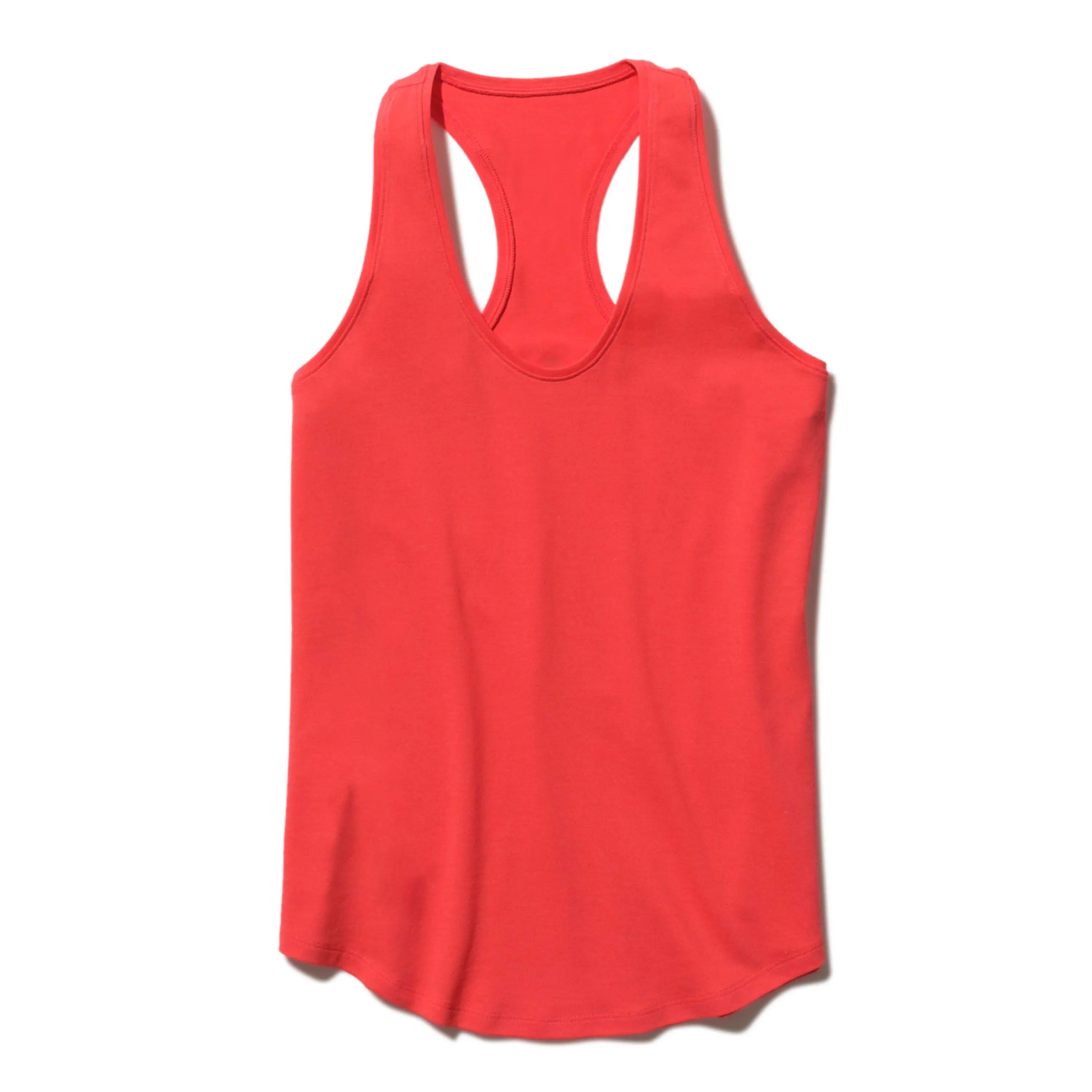 Toptan özel Logo Lady moda yaz rahat beyaz kızlar egzersiz kadınlar Tank Tops