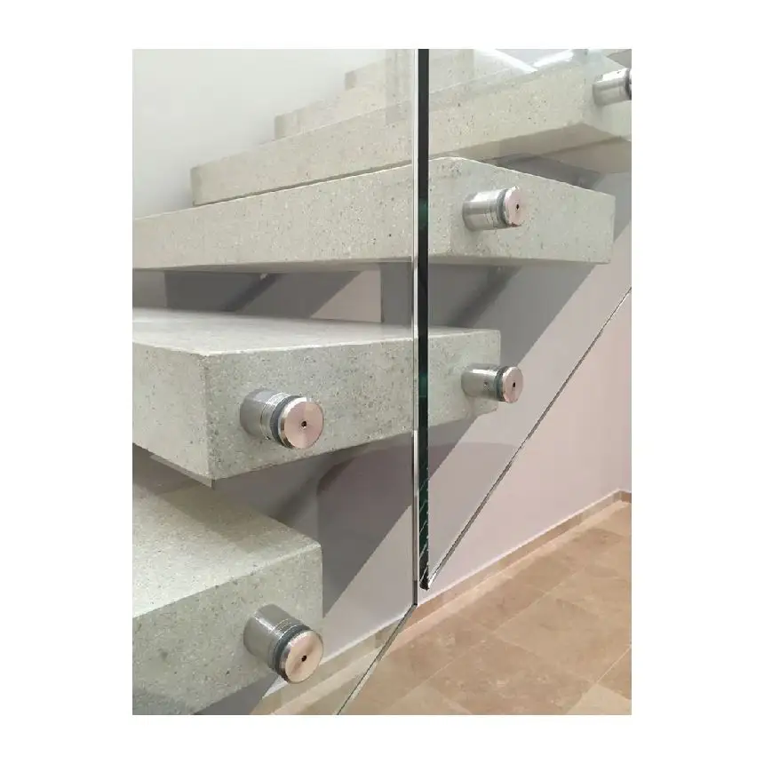 Barandilla de vidrio para balcón, Barandilla de escalera curvada personalizada de Foshan