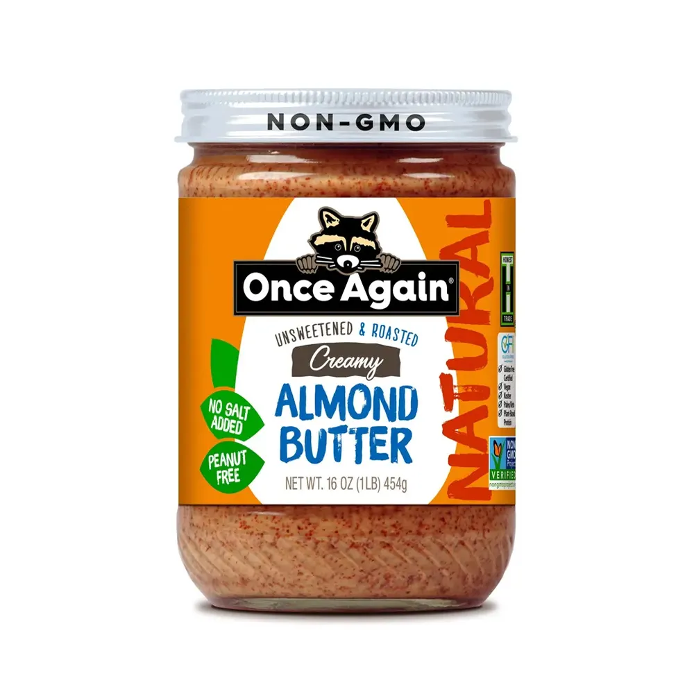 Premium Quality Smooth Almond Butter Embalado em 16oz Jar Caso de 6 Sal Assado Sem Sem Glúten Sem Vegan Kosher