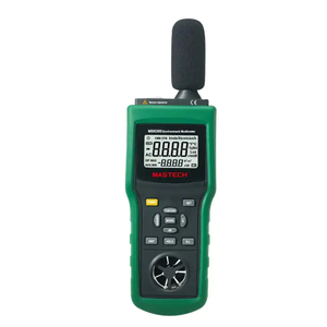 MASTECH MS6300 dijital çok fonksiyonlu çevre test cihazı sıcaklık nem rüzgar hızı hava hacmi ses seviyesi ve anemometre - Product Image 1