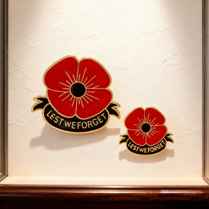 2025 2026 kẻo chúng ta quên anh túc BROOCH kỷ niệm chủ nhật màu đỏ hoa Rhinestone phù hiệu tiệc men Poppy ve áo Pin - Product Image 1
