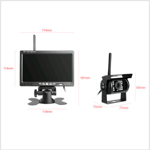 12V 24V inalámbrico impermeable 18IR visión nocturna cámara de respaldo de visión trasera 7 pulgadas Monitor sistema de conducción para RV camión autobús remolque - Product Image 2