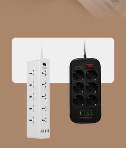 Enchufe de escritorio creativo multifuncional fila de agujeros universal USB tira de alimentación multiposición con precio asequible - Product Image 1