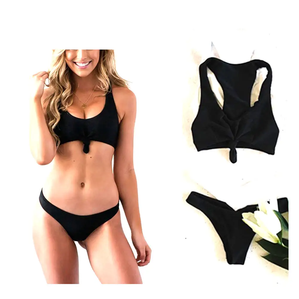 Verão Nova Moda Biquíni Senhoras Esportes Swimsuit Beach Surf Split Swimsuit Removível Macio Peito Pad Design biquíni