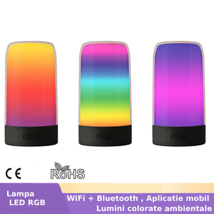 Dim çok renkli akıllı RGB gece lambası müzik atmosfer ışığı oturma odası ve yatak odası için mükemmel hediye - Product Image 4
