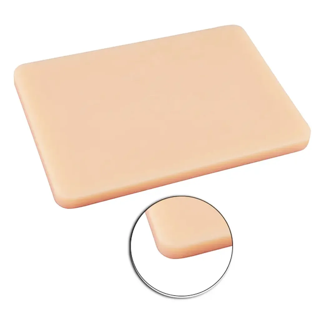 Coussin de formation de la peau pour la pratique de la Suture, 3 couches, modèle de peau humaine chirurgicale en silicone, avec maille