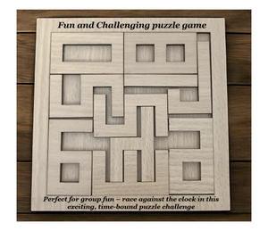 Unisex Wooden Brain Teaser Puzzle with Geometric Pattern Design Educational Number Learning Game MOQ 100pcs <strong>Toy</strong> for <strong>All</strong> Ages - Product Image 1