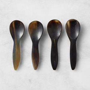 环保时尚水牛/牛角餐具套装，带长柄沙拉服务勺子玛瑙餐具 - Product Image 5
