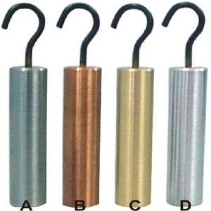 SET of SPECIFIC GRAVITY SPECIMEN CYLINDERS WITH HOOKS AVAILABLE in FOUR MATERIALS for SPECIFIC GRAVITY <strong>DETERMINATIONS</strong> - Product Image 5