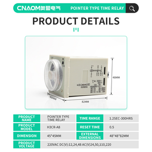 Großhandel H3CR-A8 Zeitrelais 8 Pins EIN/AUS Zeitrelais Knopf Zeiger Timer mit Basis zyklus Verzögerung szeit Relais - Product Image 5