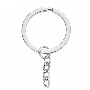 银色钥匙链，带开口跳环金属开口链钥匙环 - Product Image 3