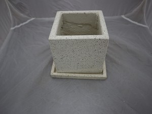 Terrazo陶瓷花盆-室内花盆，带小至中型圆形茶碟