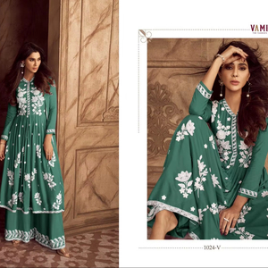 LakhNavi rahat Rayon üst Plazo pantolon ve Nazmin Dupatta rahat gezileri ve özel şenlikli etkinlikler için mükemmel - Product Image 1