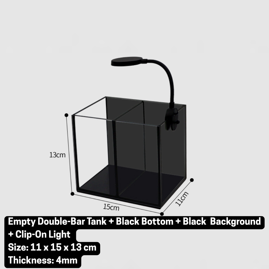 Double Tank + Black (Bottom + Background) + Clip-On Light