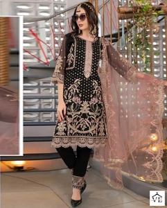 CRAFTED NEEDLE ORGANZA EMBROIDERED WITH HEAVY KHATLI WORK - Product Image 6