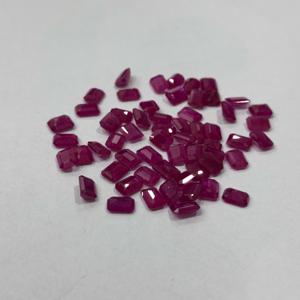 Pietre preziose a taglio di rubino smeraldo naturale all'ingrosso Mozambique rubino in calibrazione rubino ottagoni pietre preziose - Product Image 2